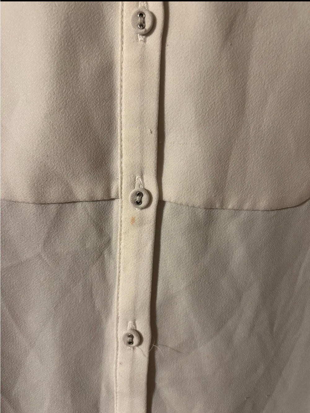Victoria Beckham for Target Cream Button-Front Long Sleeve Blouse - Picture 4 of 7